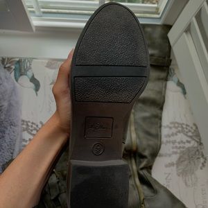 Knee high Forest green leather boots